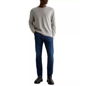 AG Mens Adriano Goldschmied CROP Everett Slim Straight Jeans 33x28 Blue AN EXC